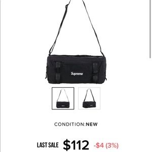 Supreme Mini Duffle Bag (Black) FW20 Week 1